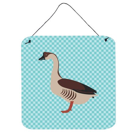 MICASA Chinese Goose Blue Check Wall or Door Hanging Prints, 6 x 6 in. MI627873